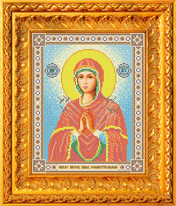 ИА4-104-3 Образ Пресвятой Богородицы Семистрельная 20х25 - Интернет-магазин товаров для вышивки бисером "Ручки Золотые", Ноябрьск