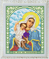 ИА5-135 Образ Пресвятой Богородицы Покрывающая (Домодедовская) 13х17  - Интернет-магазин товаров для вышивки бисером "Ручки Золотые", Ноябрьск