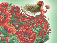 КА3-451 Маковая леди 29х38,5 - Интернет-магазин товаров для вышивки бисером "Ручки Золотые", Ноябрьск