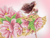 КА3-452 Леди магнолия 29х38,5 - Интернет-магазин товаров для вышивки бисером "Ручки Золотые", Ноябрьск