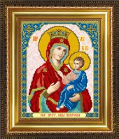 VIA 4220 Образ Пресвятой Богородицы Иверская 20,5х25 - Интернет-магазин товаров для вышивки бисером "Ручки Золотые", Ноябрьск