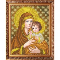 ААМА-3006 Богородица с младенцем 28х38 - Интернет-магазин товаров для вышивки бисером "Ручки Золотые", Ноябрьск