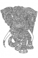 АХ2-042 Слон (на белом ) 49,5х32,5 - Интернет-магазин товаров для вышивки бисером "Ручки Золотые", Ноябрьск