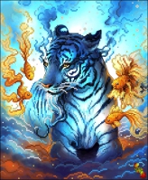ЧК3-3448 Дух голубого тигра 28,5х35 - Интернет-магазин товаров для вышивки бисером "Ручки Золотые", Ноябрьск