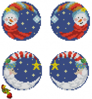 ЧК4(и)-4311 Месяцы Снеговик и Дед Мороз 8,5х8,5 - Интернет-магазин товаров для вышивки бисером "Ручки Золотые", Ноябрьск