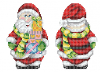 Г-476 Новогодняя игрушка Санта Клаус 12х18,5 - Интернет-магазин товаров для вышивки бисером "Ручки Золотые", Ноябрьск