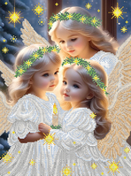 КА3-447 Рождественские ангелы 29х39 - Интернет-магазин товаров для вышивки бисером "Ручки Золотые", Ноябрьск
