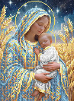 КА4-240 Мадонна с младенцем 20х27   - Интернет-магазин товаров для вышивки бисером "Ручки Золотые", Ноябрьск