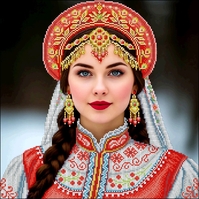 НИК 1522 Русская краса 40х40 - Интернет-магазин товаров для вышивки бисером "Ручки Золотые", Ноябрьск