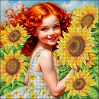 НИК 1528 В подсолнухах 30х30 - Интернет-магазин товаров для вышивки бисером "Ручки Золотые", Ноябрьск