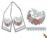 Р-072 Рушник свадебный Влюблённые 169х29  - Интернет-магазин товаров для вышивки бисером "Ручки Золотые", Ноябрьск