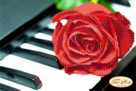 ТМ-054 Пианино и роза 15х24 - Интернет-магазин товаров для вышивки бисером "Ручки Золотые", Ноябрьск