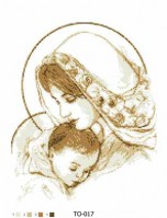 ТО-013 Мария с ребенком в бежевом 25х35 - Интернет-магазин товаров для вышивки бисером "Ручки Золотые", Ноябрьск