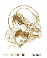 ТО-020 Мария с ребенком в коричневом 17х20 - Интернет-магазин товаров для вышивки бисером "Ручки Золотые", Ноябрьск