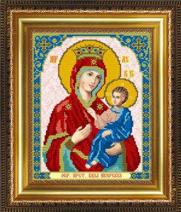 VIA 4220 Образ Пресвятой Богородицы Иверская 20,5х25 - Интернет-магазин товаров для вышивки бисером "Ручки Золотые", Ноябрьск