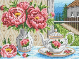 Г-5259 Цветочный восторг 37,5х28 полная зашивка - Интернет-магазин товаров для вышивки бисером "Ручки Золотые", Ноябрьск