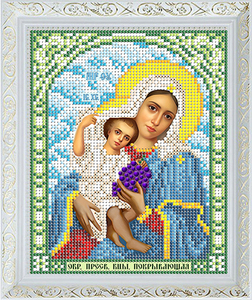 ИА5-135 Образ Пресвятой Богородицы Покрывающая (Домодедовская) 13х17  - Интернет-магазин товаров для вышивки бисером "Ручки Золотые", Ноябрьск