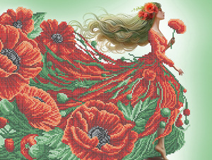 КА3-451 Маковая леди 29х38,5 - Интернет-магазин товаров для вышивки бисером "Ручки Золотые", Ноябрьск