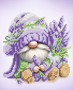 КА5-129 Лавандовый гномик 14х17,5 - Интернет-магазин товаров для вышивки бисером "Ручки Золотые", Ноябрьск