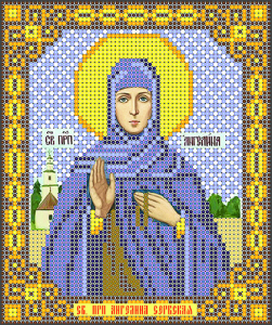Ларкес И-5004 Св. Прп. Ангелина Сербская 13,5х16,5 - Интернет-магазин товаров для вышивки бисером "Ручки Золотые", Ноябрьск