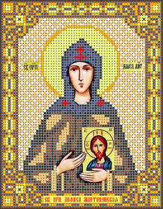 Ларкес И-5005 Св. Прп. Анфиса Мантинейская 13,5х17 - Интернет-магазин товаров для вышивки бисером "Ручки Золотые", Ноябрьск