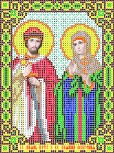 Ларкес И-5055 Петр и Феврония 13,5х18 - Интернет-магазин товаров для вышивки бисером "Ручки Золотые", Ноябрьск