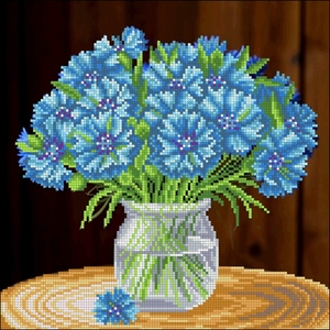 НИК 1519 Васильки 30х30 - Интернет-магазин товаров для вышивки бисером "Ручки Золотые", Ноябрьск
