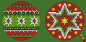 ПК5(и)-5119 Ёлочная игрушка Шар с пёстрыми узорами 12х12 - Интернет-магазин товаров для вышивки бисером "Ручки Золотые", Ноябрьск