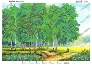 ЮМА-3340 Берёзки подружки 39х26  - Интернет-магазин товаров для вышивки бисером "Ручки Золотые", Ноябрьск