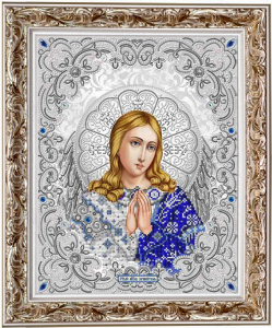 ЖС-3008 Ангель Хранитель в жемчуге 27,5х35,5  - Интернет-магазин товаров для вышивки бисером "Ручки Золотые", Ноябрьск